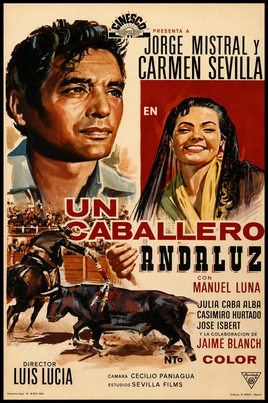 Cartel original de Un caballero andaluz