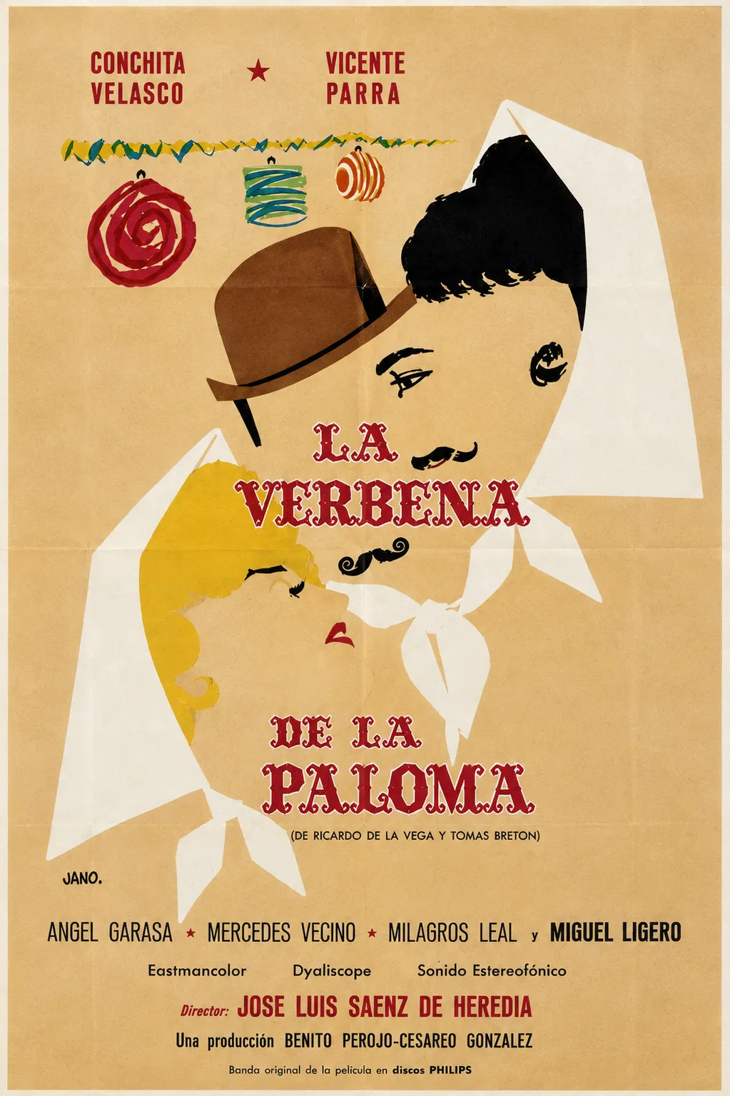 Cartel original de La verbena de la paloma