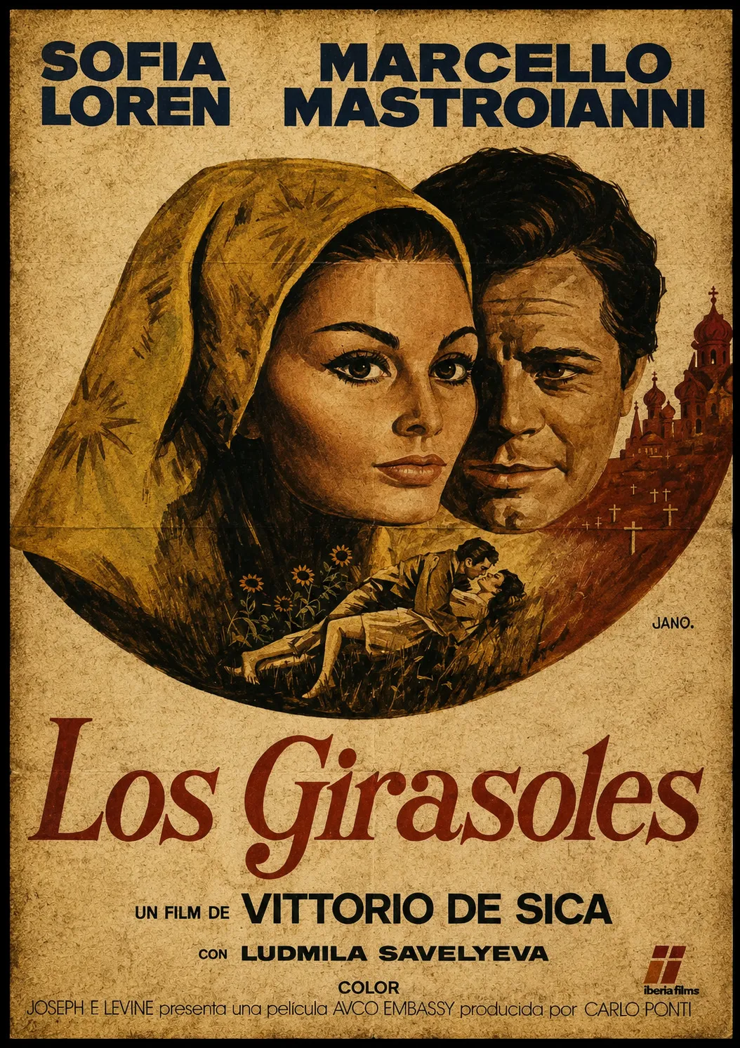 Cartel original de Los girasoles
