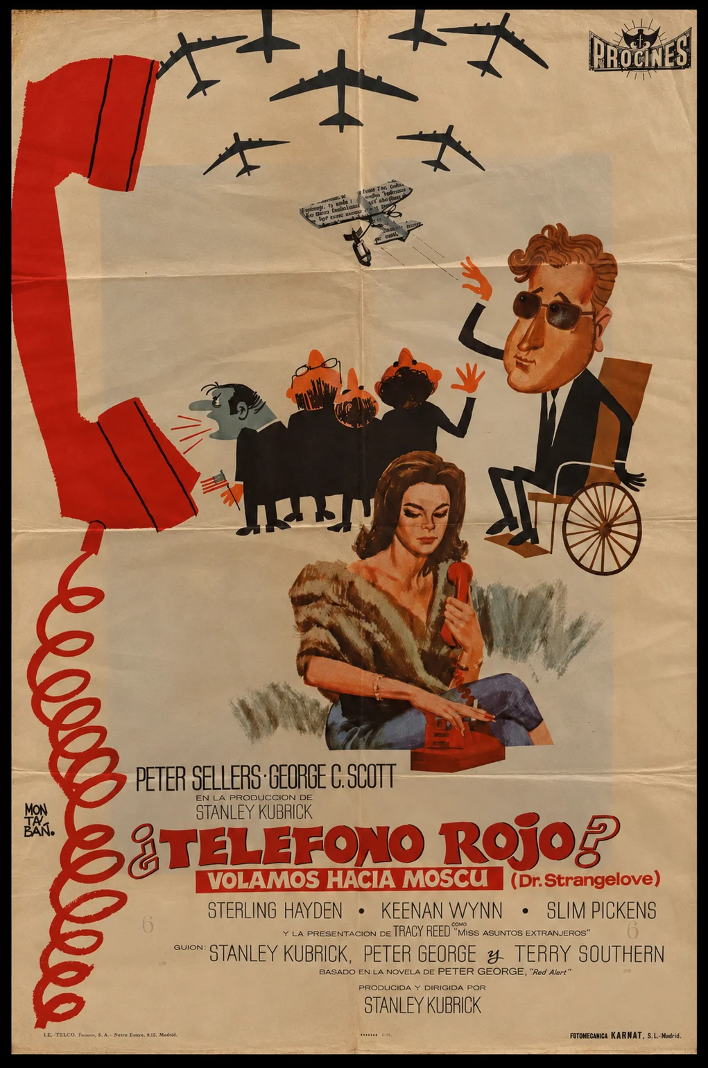 Cartel original de ¿TELÉFONO ROJO? VOLAMOS HACIA MOSCÚ
