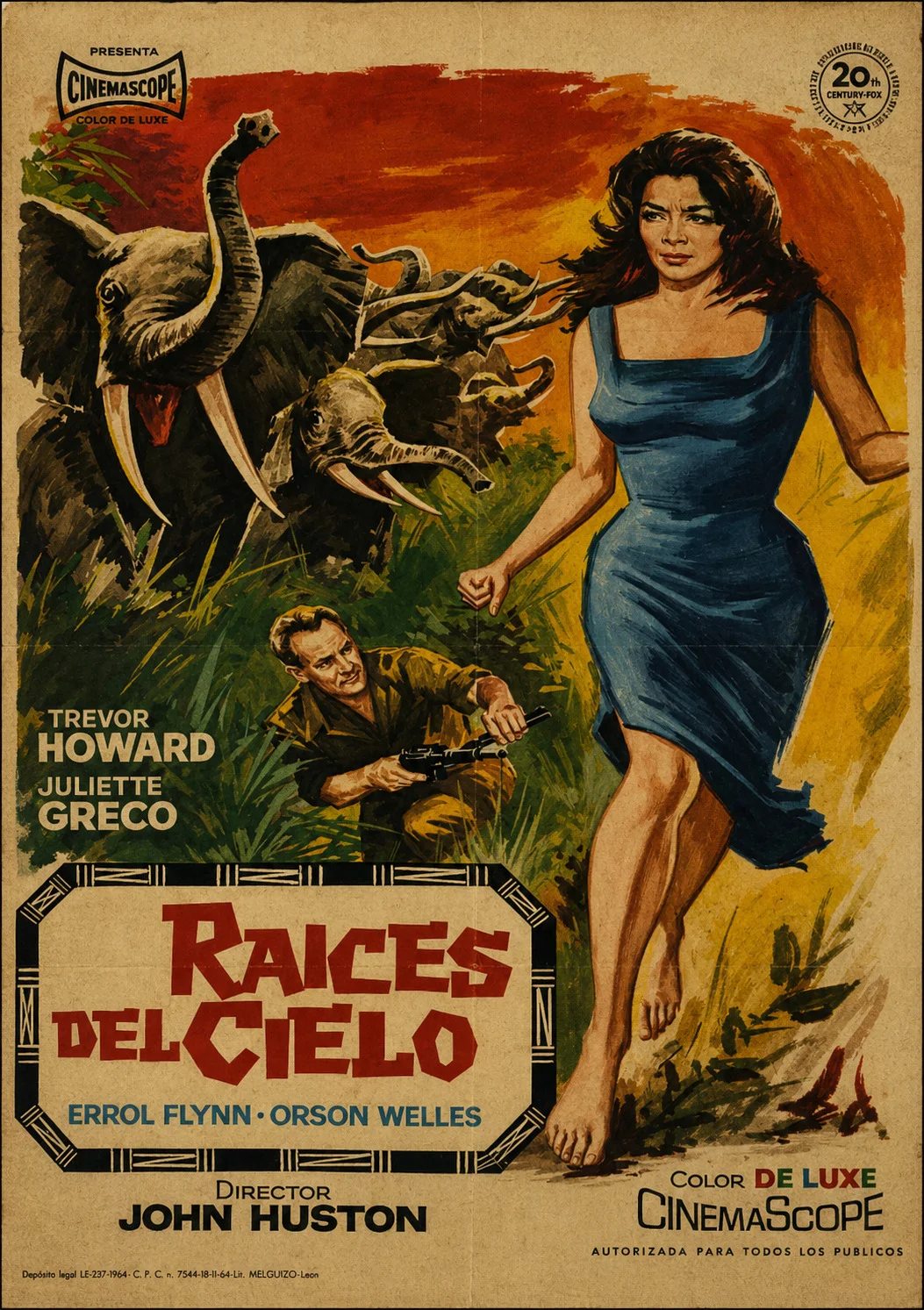 Cartel original de Raíces del cielo