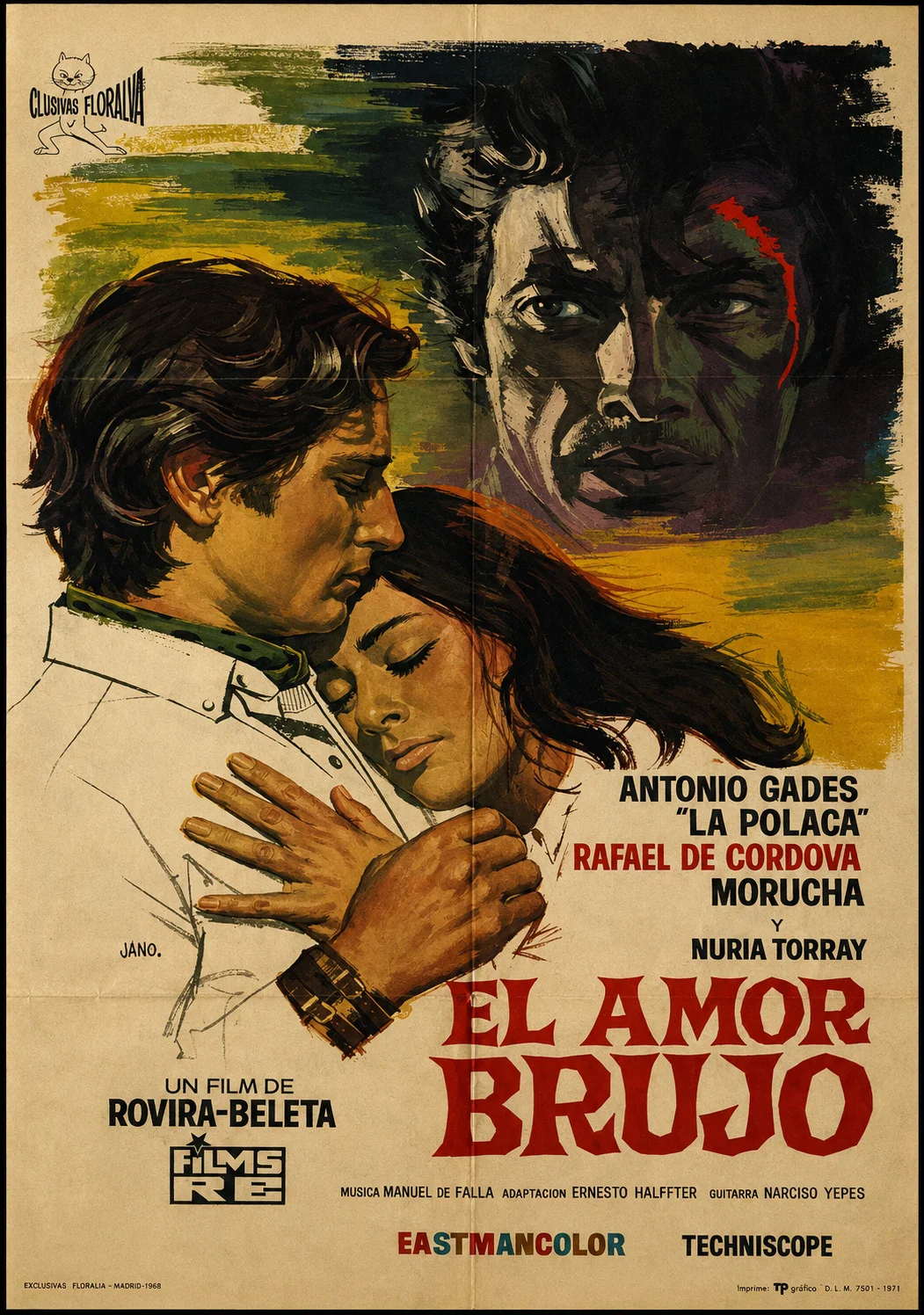 Cartel original de El amor brujo