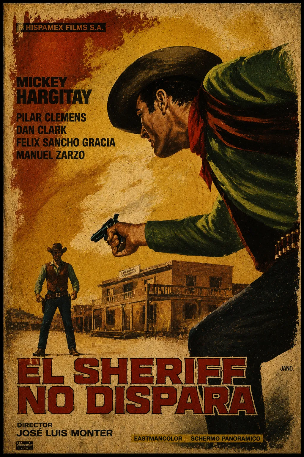 Cartel original de El sheriff no dispara