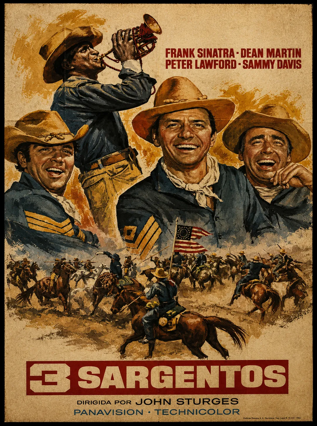 Cartel original de 3 Sargentos