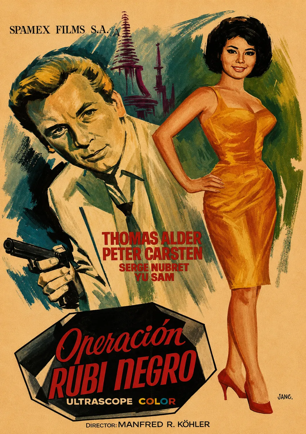 Cartel original de Operación Rubí Negro